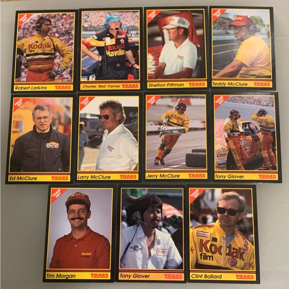 Kodak Racing Trading Cards - Yellow Set